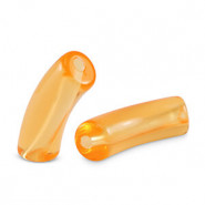 Acryl tube kraal 34x12mm - Orange